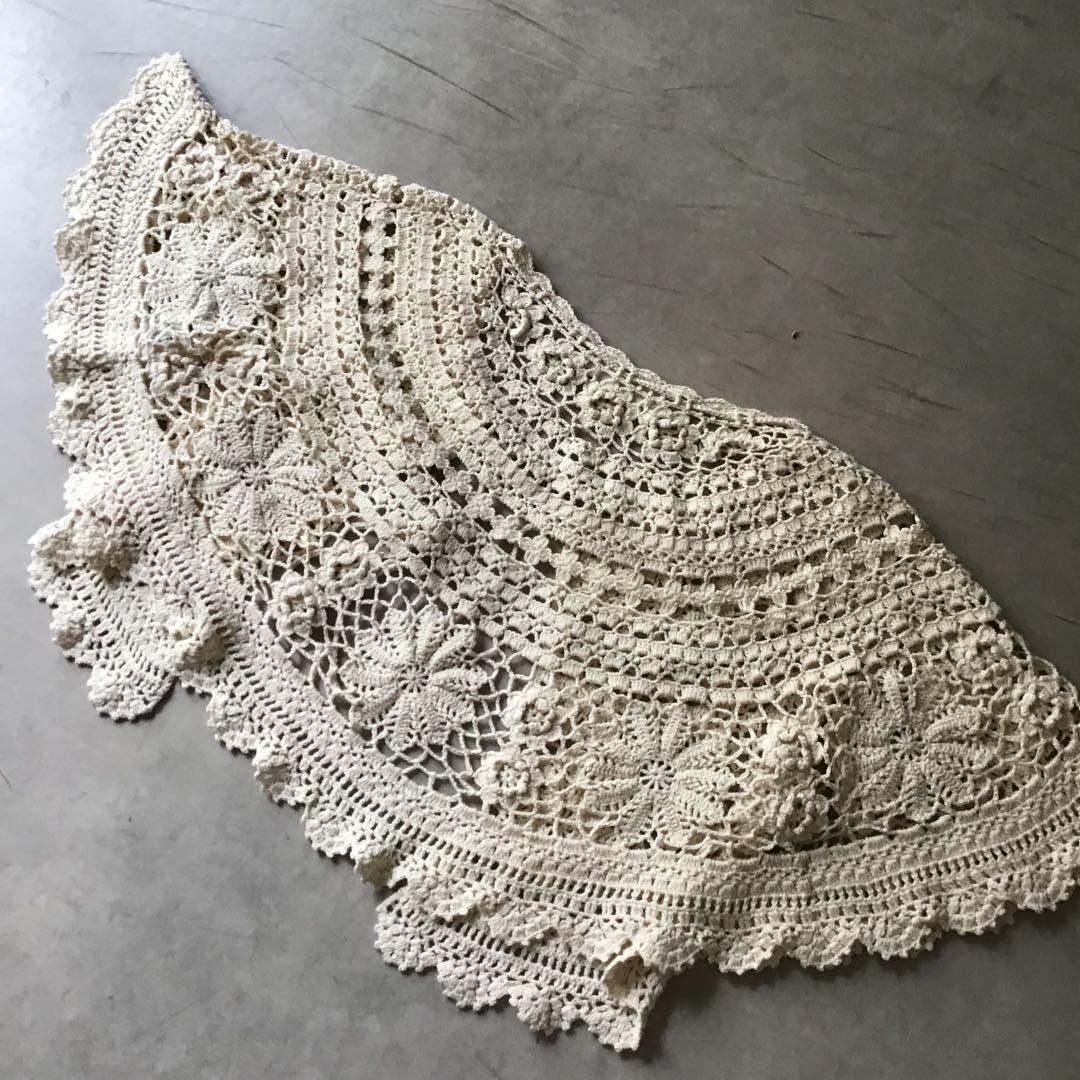 PINK HOUSE ピンクハウス　袖ありケープ　アイボリー　綿100%