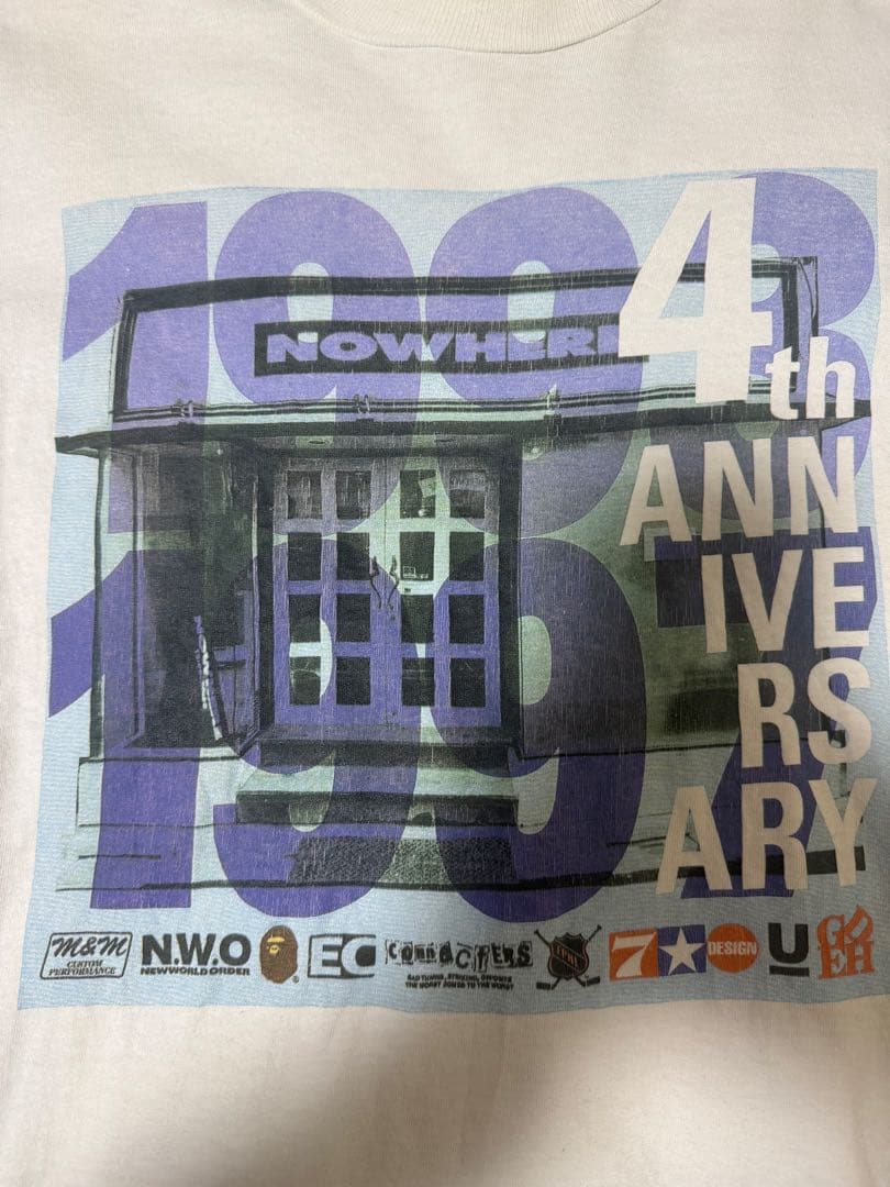 希少ノーウェア4周年記念　Tシャツ 当時物