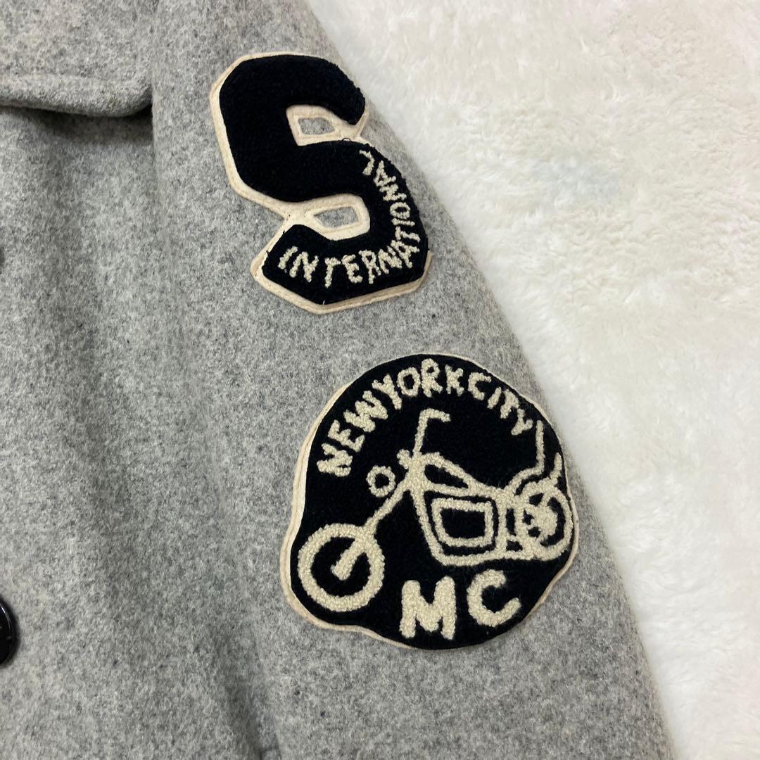 ショット✨モーターサイクルクラブ ワッペン USA製 ピーコート グレー 38