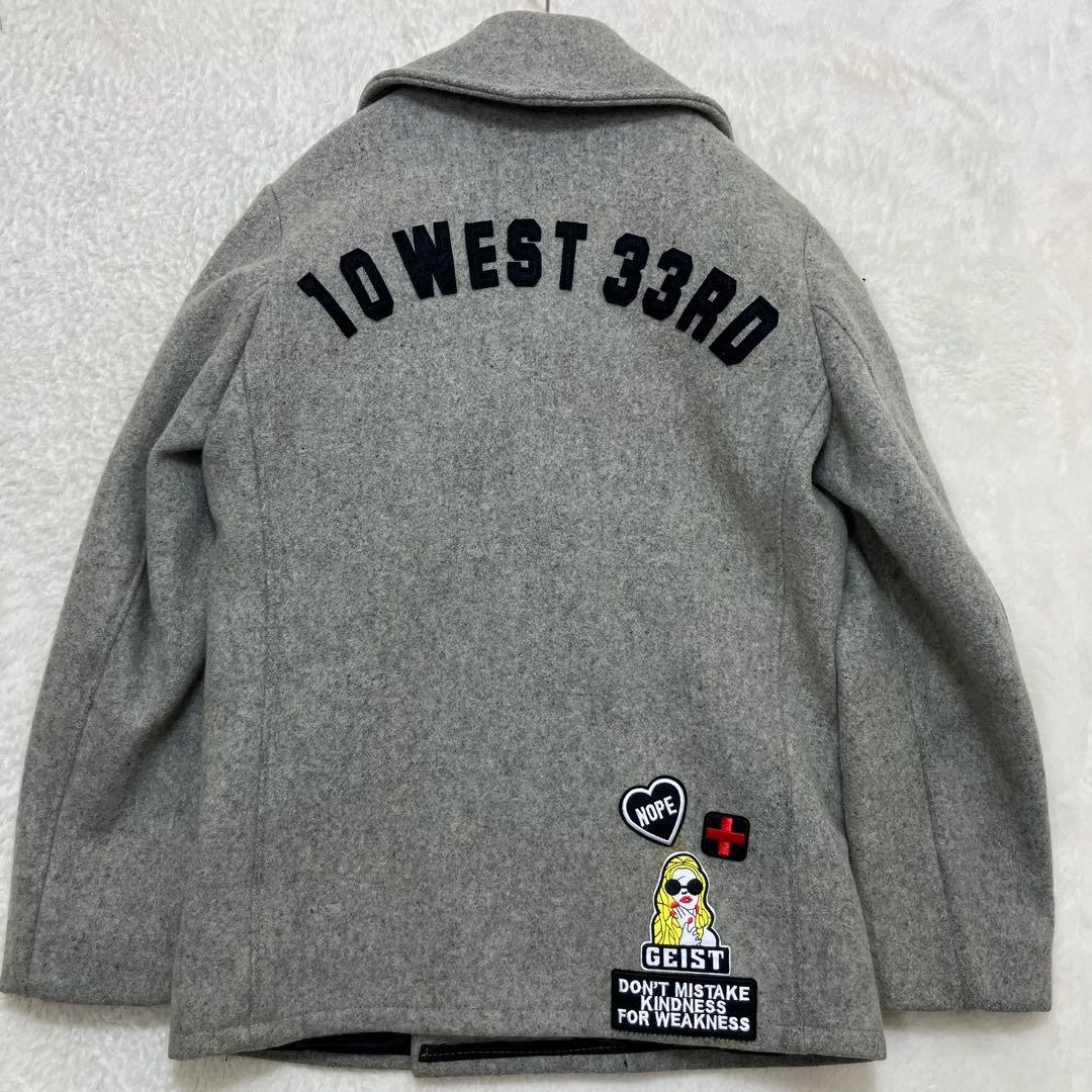 ショット✨モーターサイクルクラブ ワッペン USA製 ピーコート グレー 38