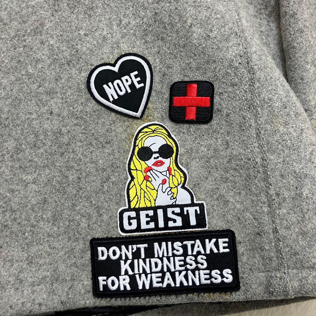 ショット✨モーターサイクルクラブ ワッペン USA製 ピーコート グレー 38