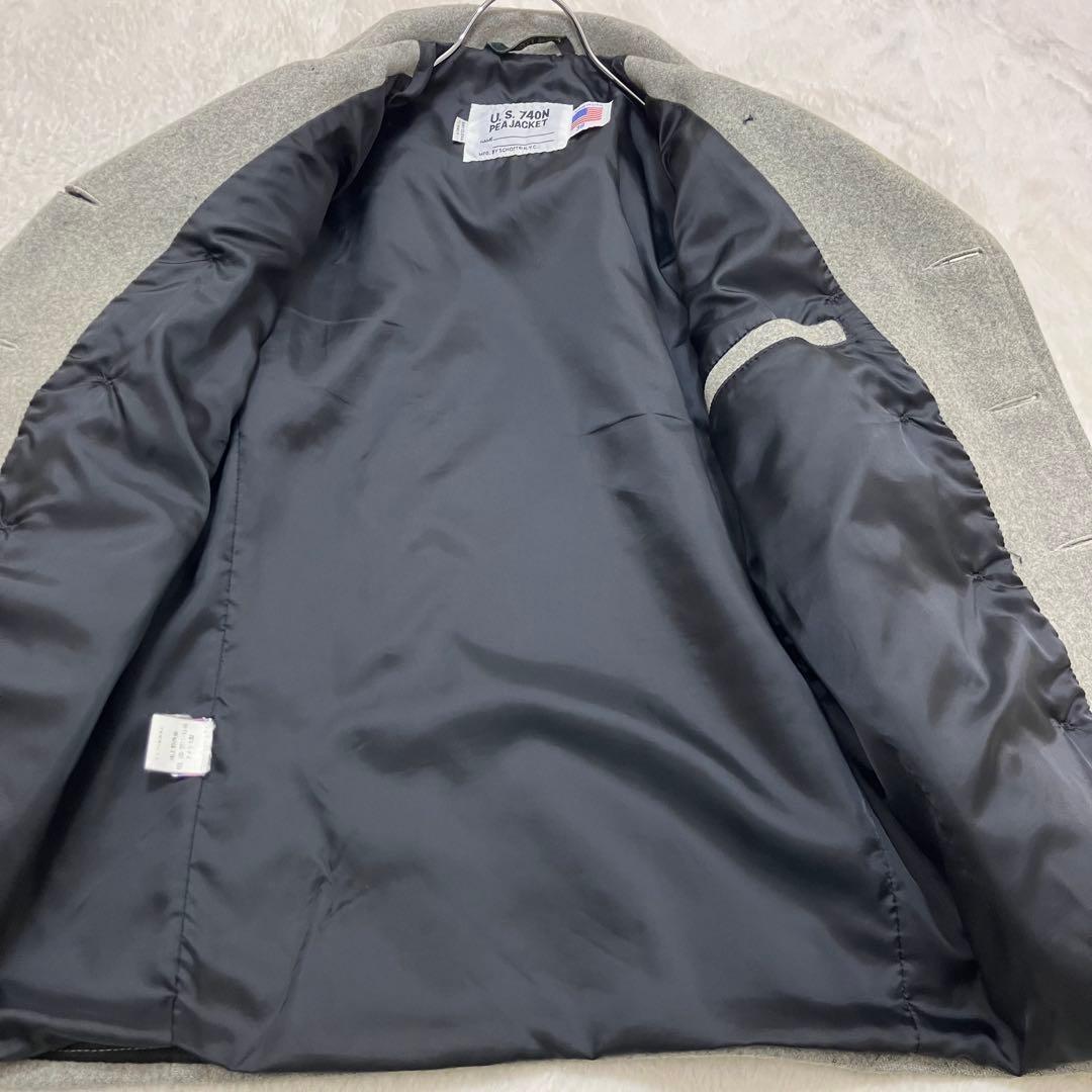 ショット✨モーターサイクルクラブ ワッペン USA製 ピーコート グレー 38