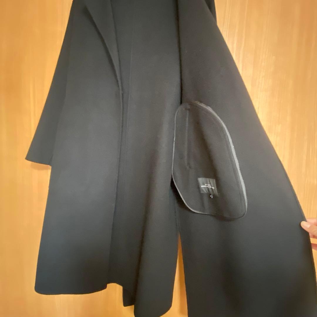 美品　green label relaxing ノーカラーコート ブラック