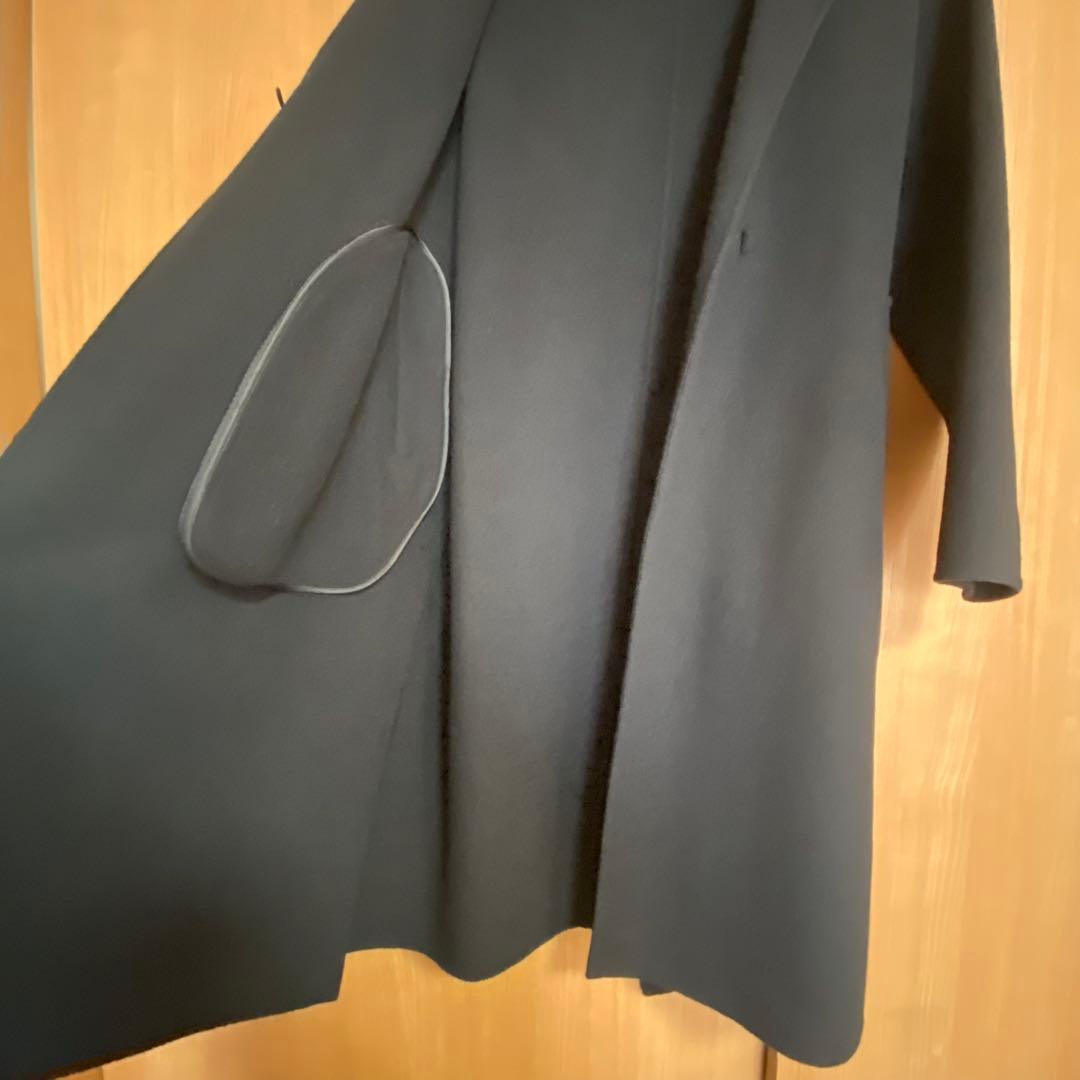 美品　green label relaxing ノーカラーコート ブラック