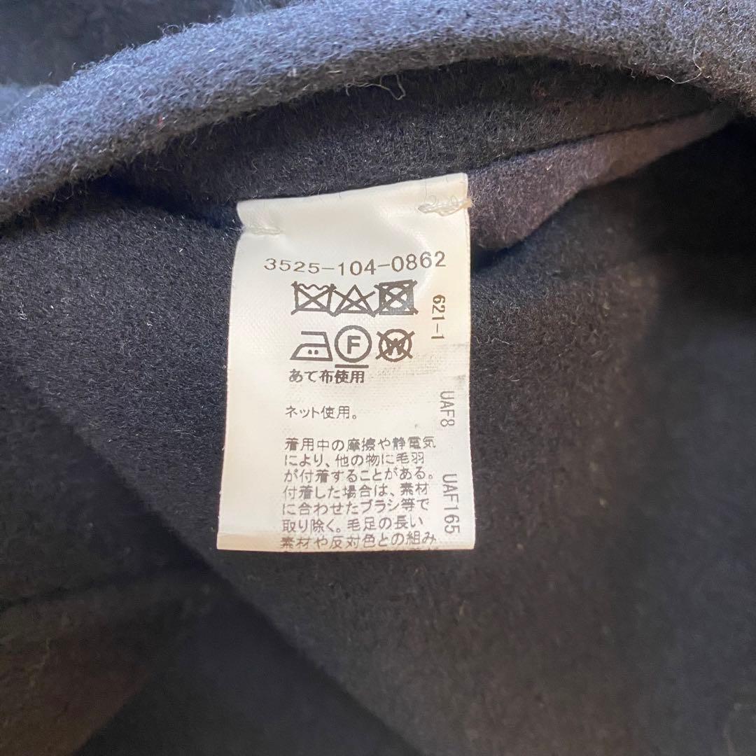 美品　green label relaxing ノーカラーコート ブラック