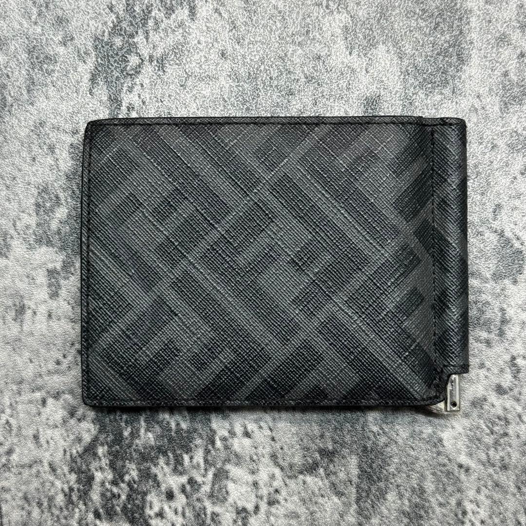 美品✨フェンディ マネークリップ ズッカ ダイアゴナル 折り財布 黒