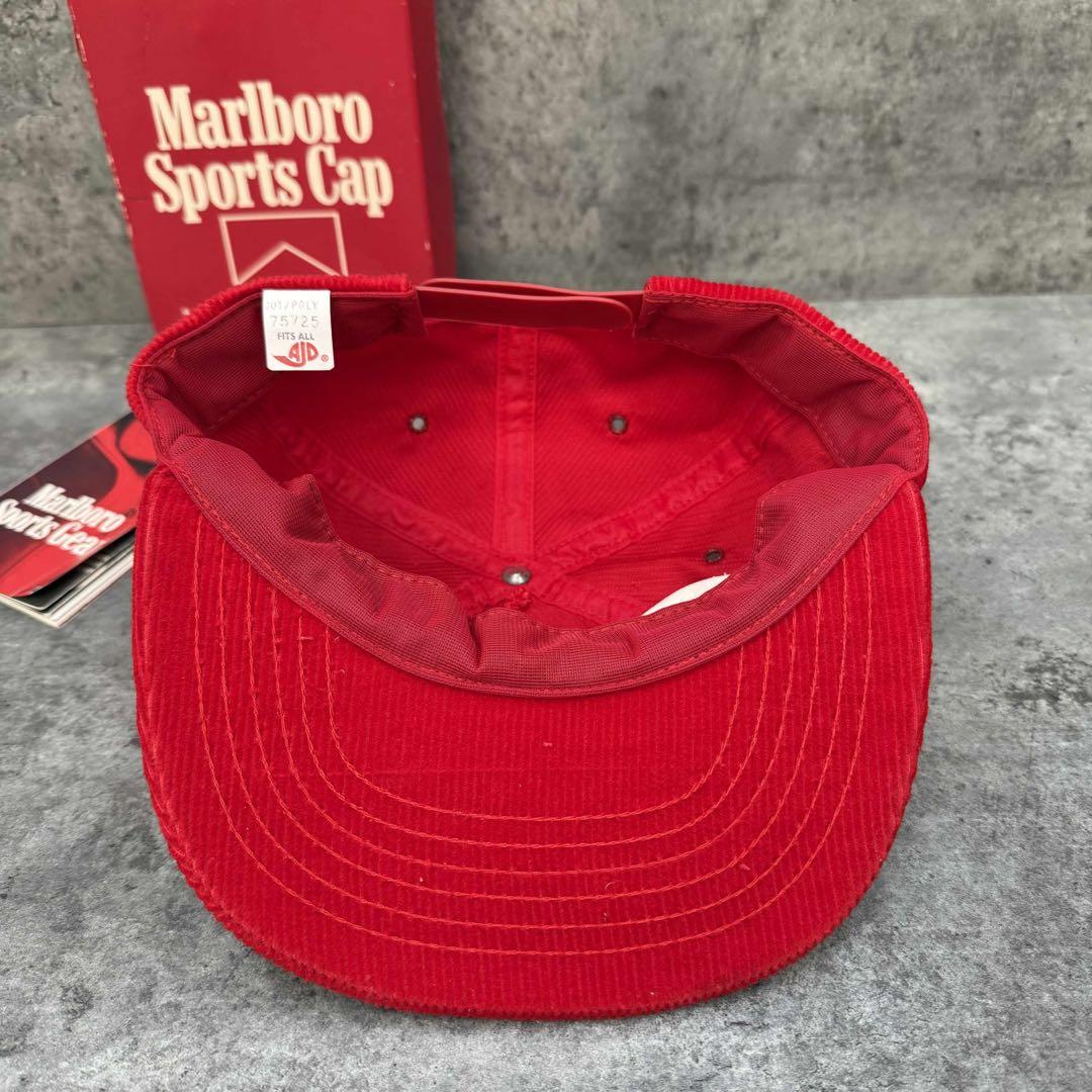 Marlboro Sports Cap レッド コーデュロイ 80s USA製