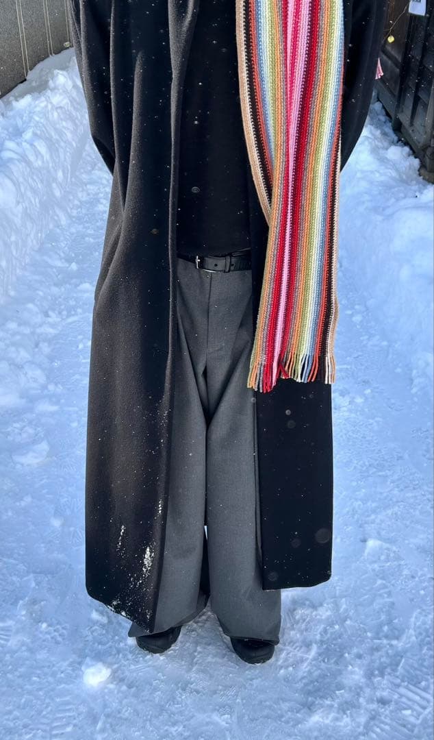 ウールロングコート　マキシ丈コート