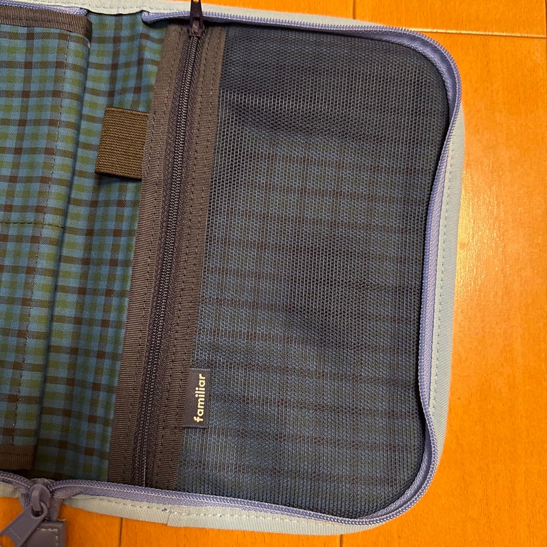 母子手帳ケース 刺繍デザイン 青色