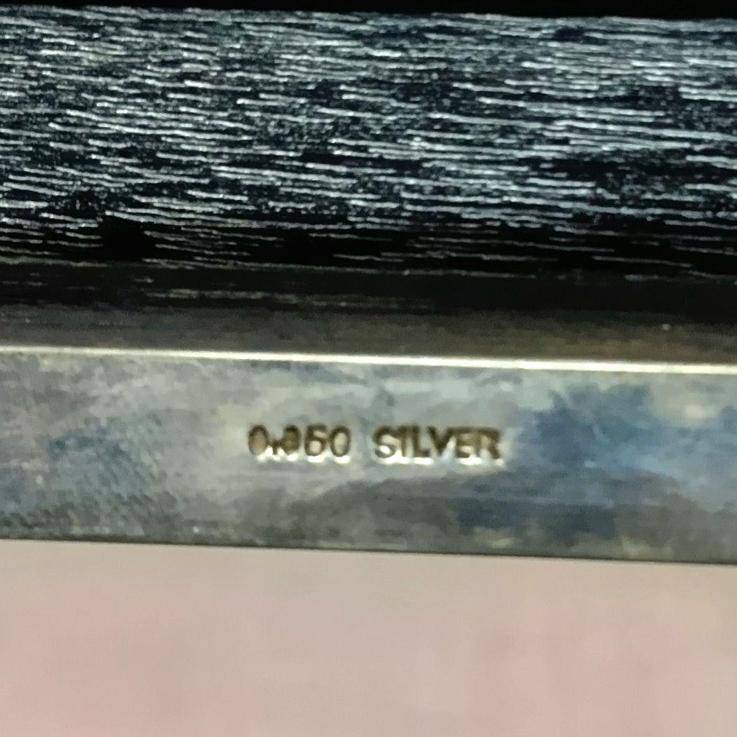 AO011　三越　シルバー　小物入れ　鍵付き