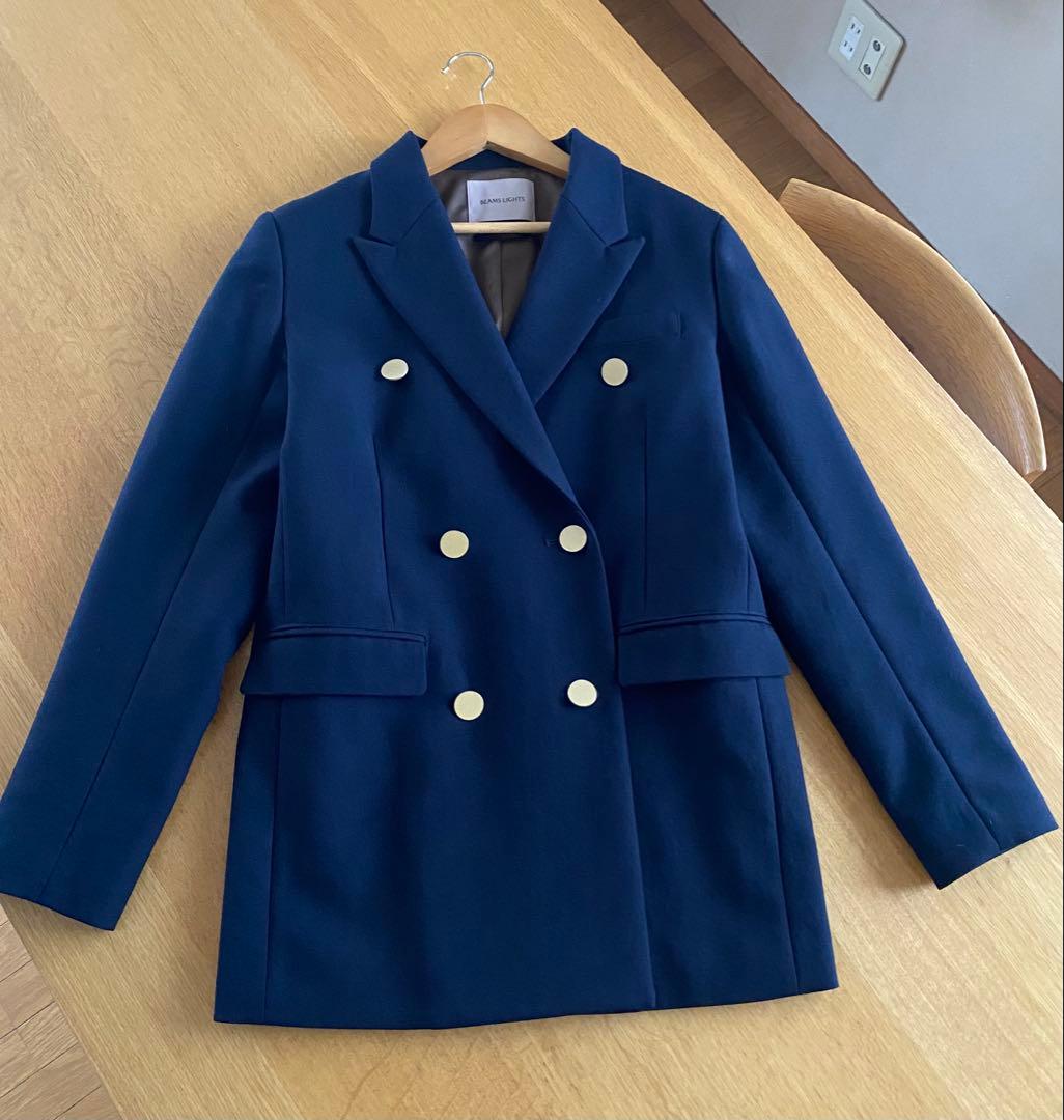 専用⭐️BEAMS LIGHTSビームス紺ブレウールダブルテーラードジャケット