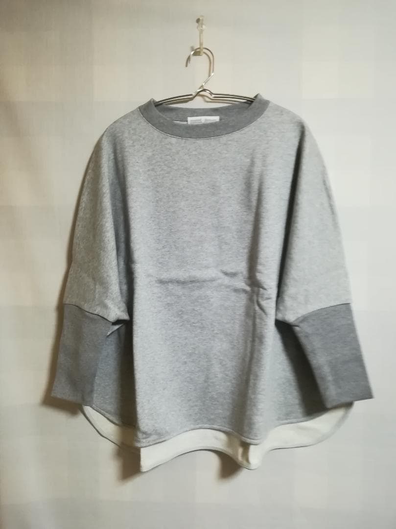 新品 BEARDSLEY 裾ラウンドプルオーバー スウェット グレー
