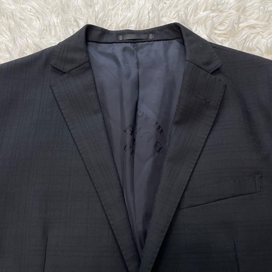 BURBERRYBLACK LABEL スーツ チェック メリノウール 黒