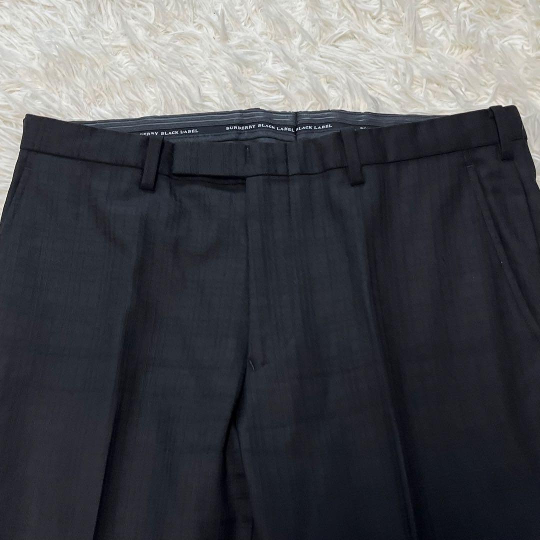 BURBERRYBLACK LABEL スーツ チェック メリノウール 黒