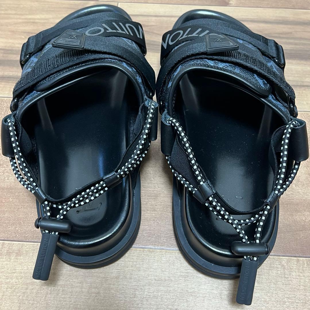 MSCS_004 LV ホノルルライン レザー×ファブリックサンダル サイズ7