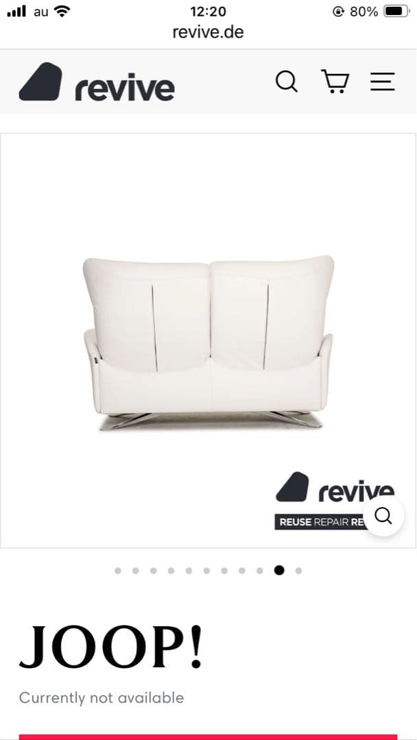 ❤️JOOP! レザーソファ 2人掛け 幅156cm