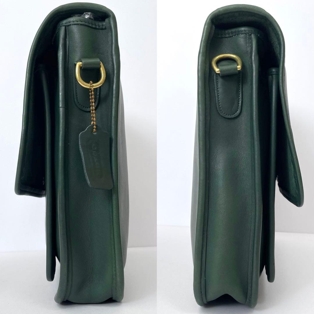 希少 オールドコーチ OLDCOACH ビジネスバッグ ターンロック グリーン