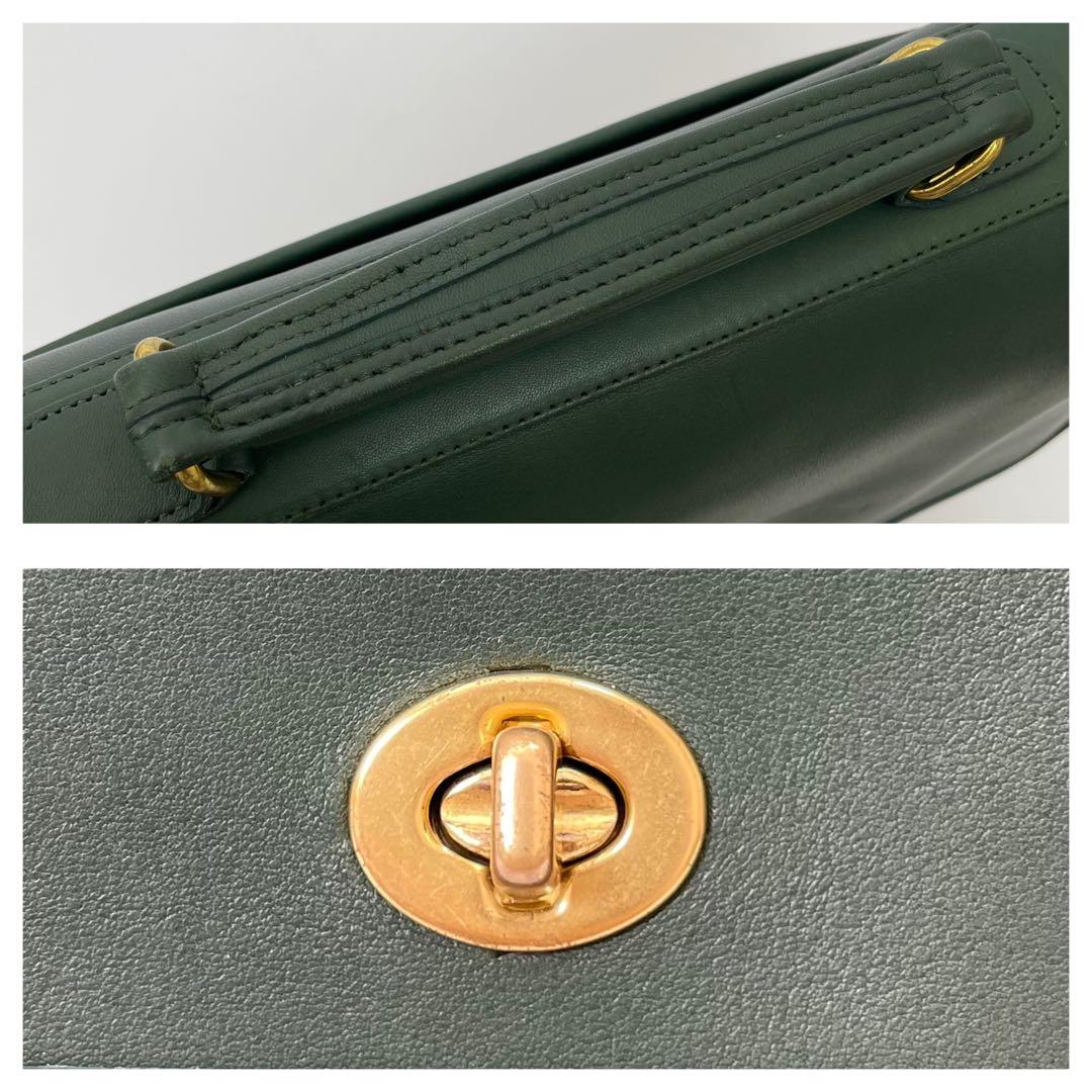 希少 オールドコーチ OLDCOACH ビジネスバッグ ターンロック グリーン