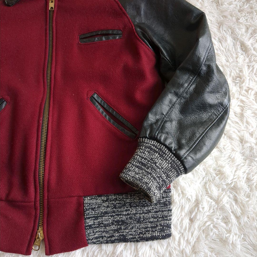 SKOOKUM スクーカム レザースタジャン レターマンジャケット 希少色 L
