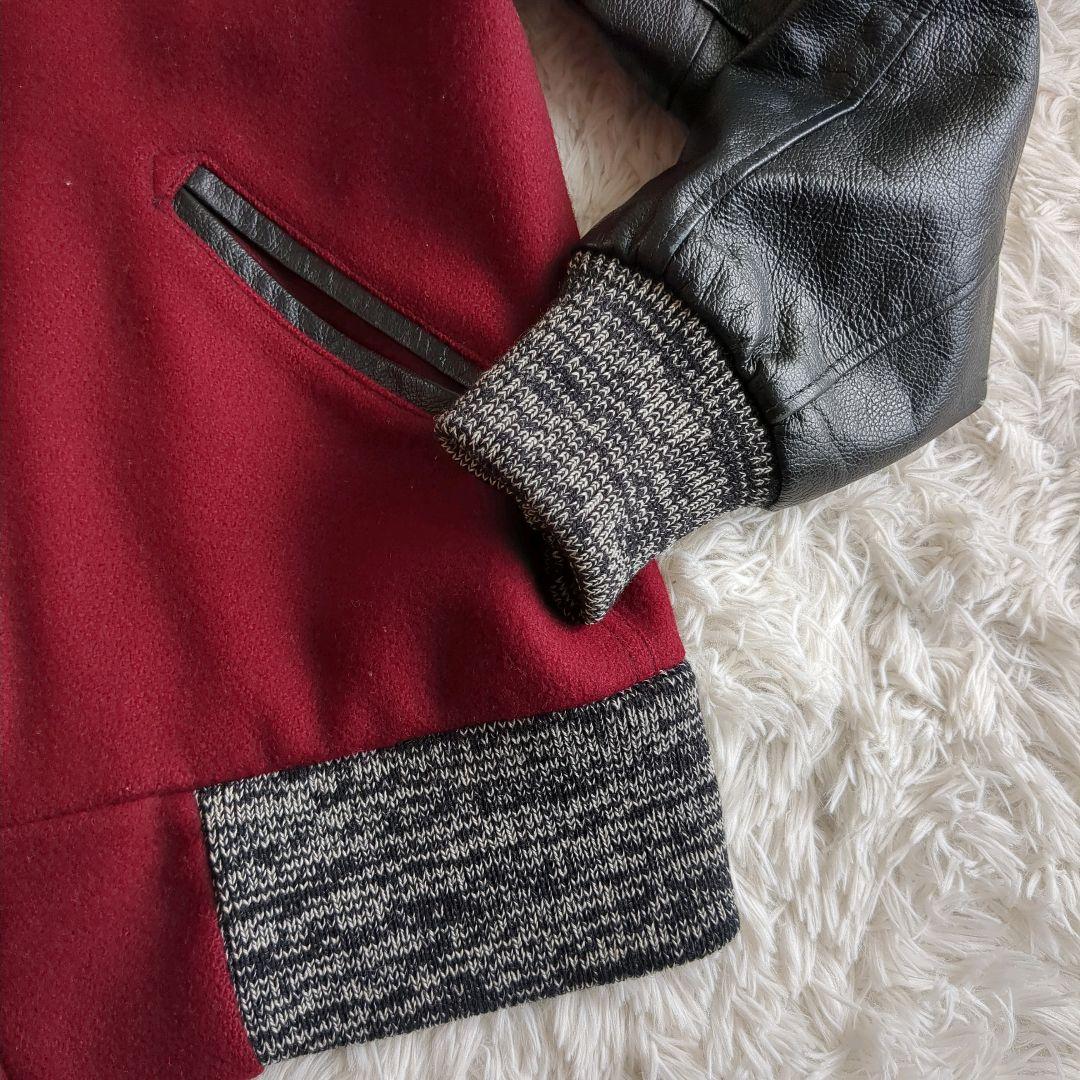 SKOOKUM スクーカム レザースタジャン レターマンジャケット 希少色 L