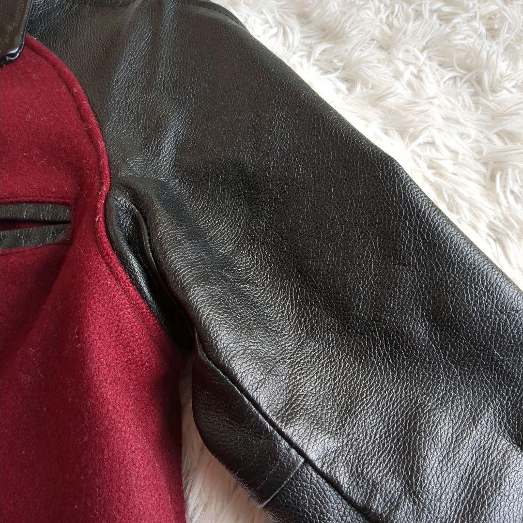 SKOOKUM スクーカム レザースタジャン レターマンジャケット 希少色 L