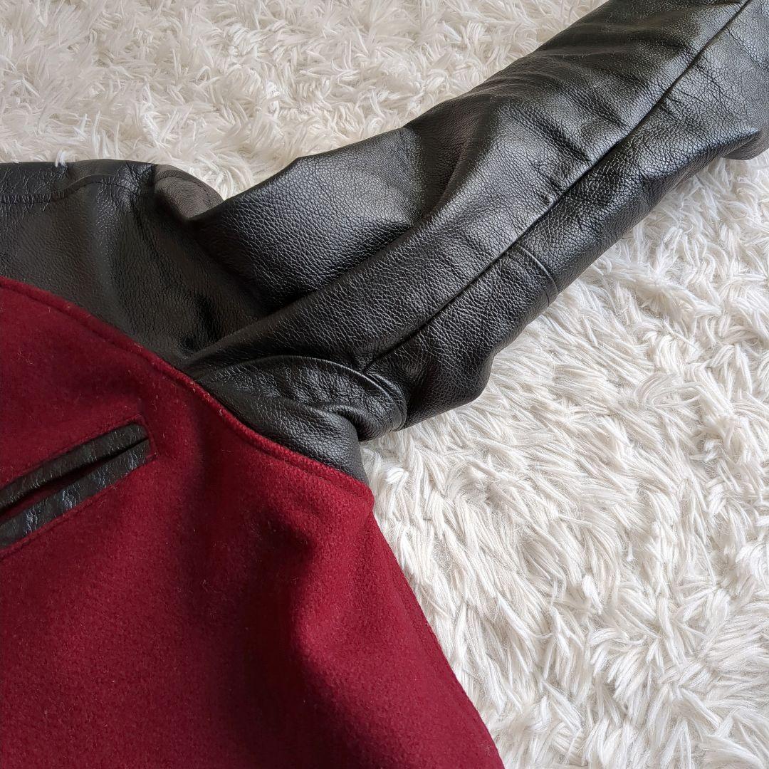 SKOOKUM スクーカム レザースタジャン レターマンジャケット 希少色 L