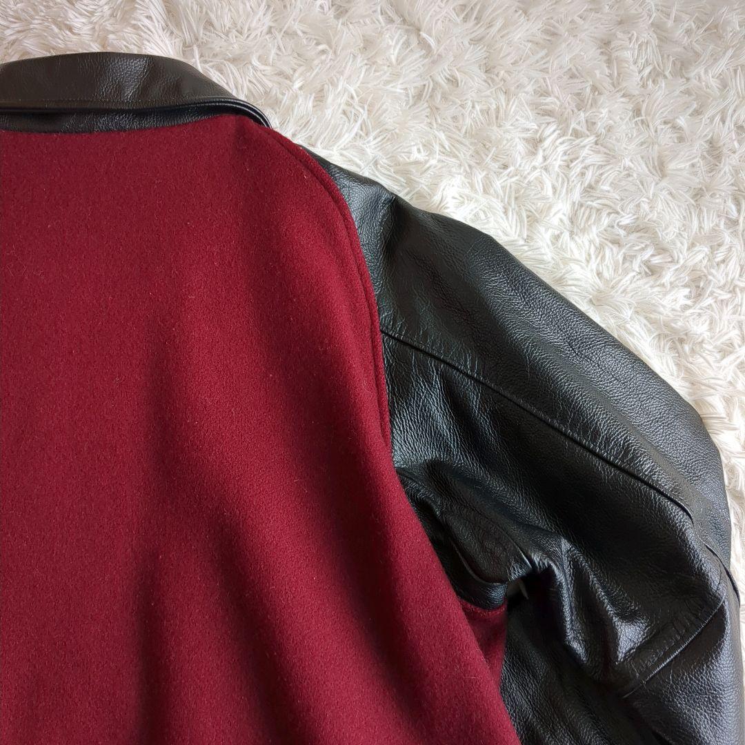 SKOOKUM スクーカム レザースタジャン レターマンジャケット 希少色 L