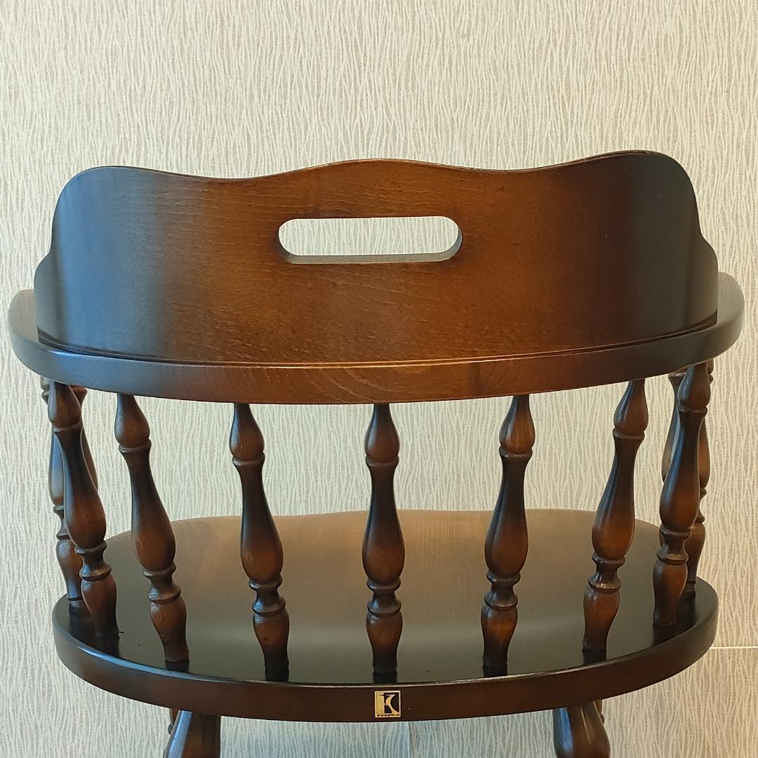 飛騨産業　アームチェア　ダイニングチェア　持ち手　ろくろ脚①