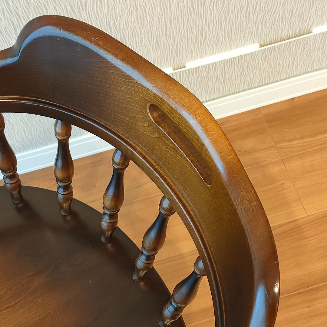 飛騨産業　アームチェア　ダイニングチェア　持ち手　ろくろ脚①