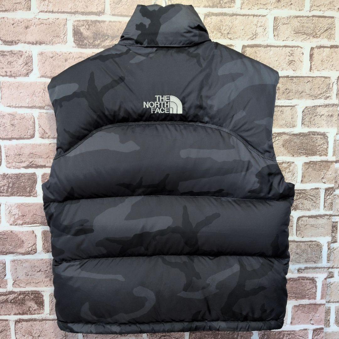 THE NORTH FACE センターロゴ刺繍 カモフラ ヌプシ ダウンベスト