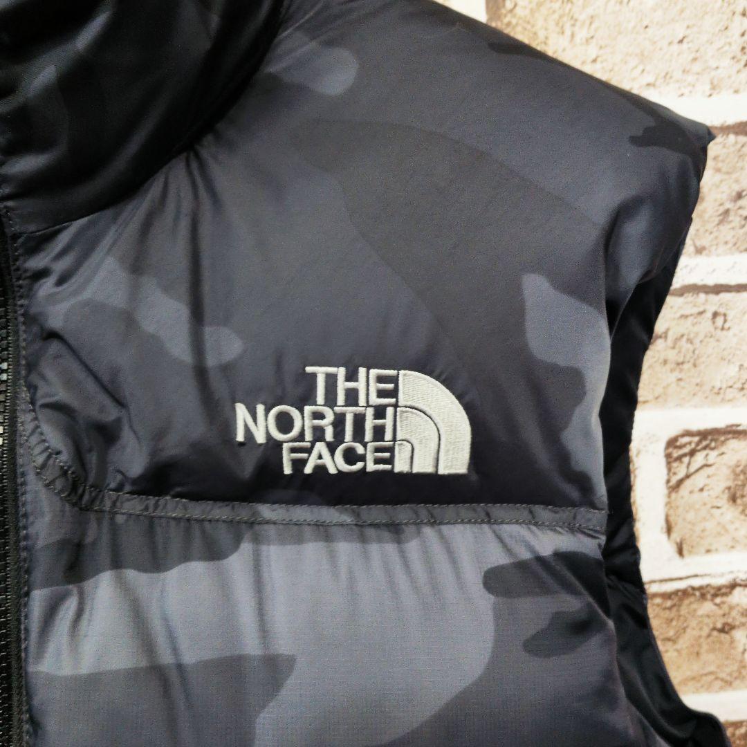 THE NORTH FACE センターロゴ刺繍 カモフラ ヌプシ ダウンベスト