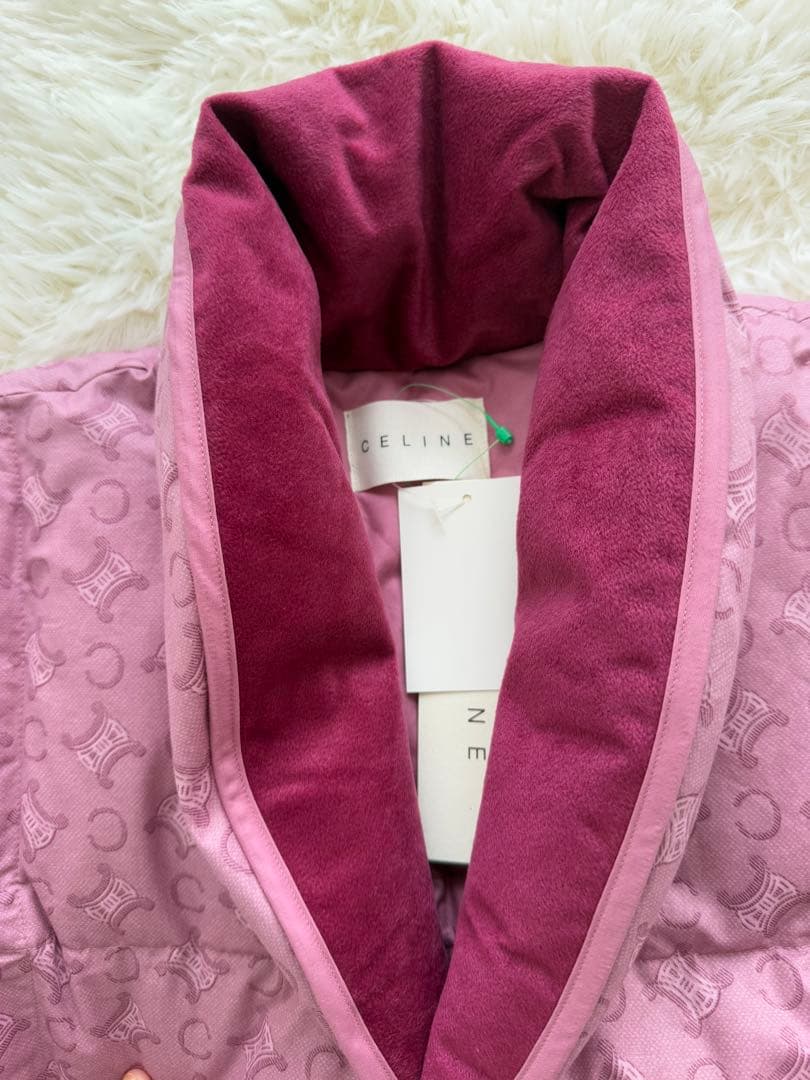❣️紫ピンクダウンベスト新品未使用CELINE セリーヌ　ダウンベスト　マカダム柄