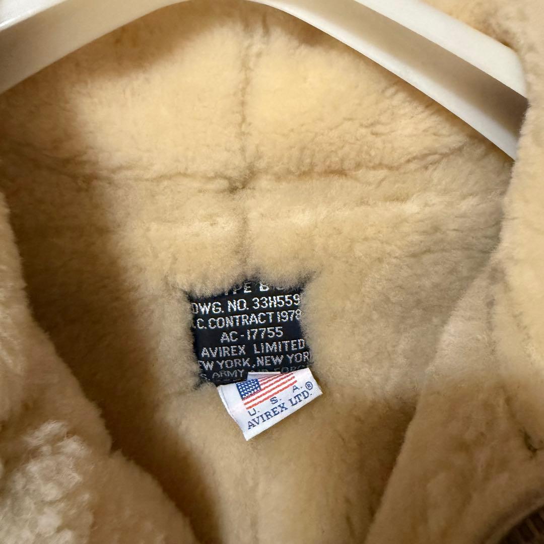 AVIREX B-3 レザー ファーコート