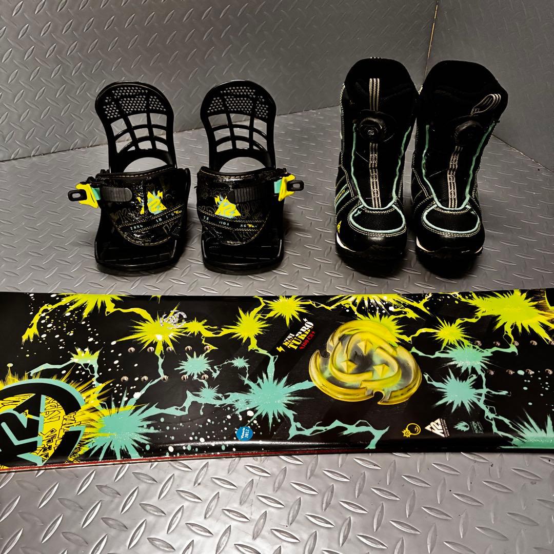 【キッズ】k2 ミニターボ 100cm BOAブーツ付き スノボー3点セット