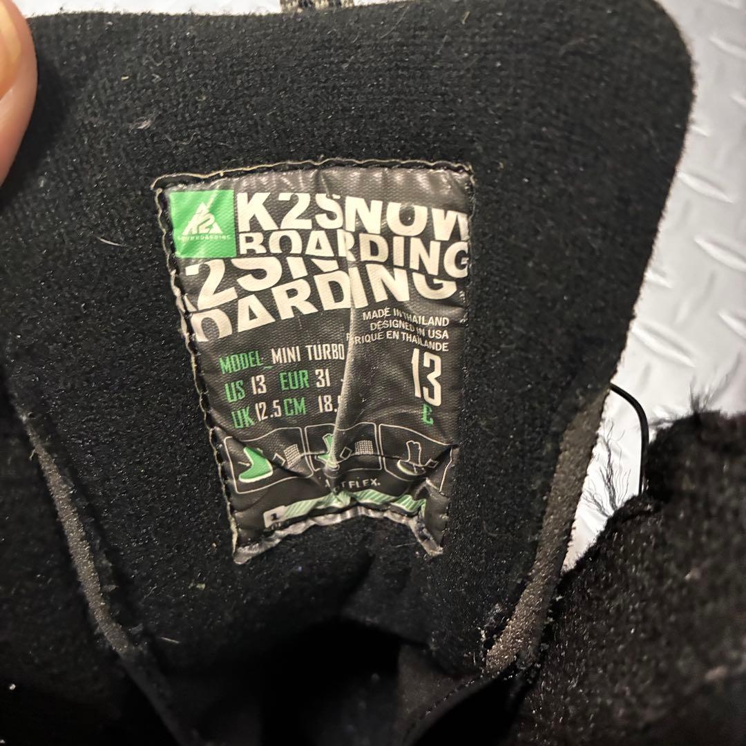 【キッズ】k2 ミニターボ 100cm BOAブーツ付き スノボー3点セット