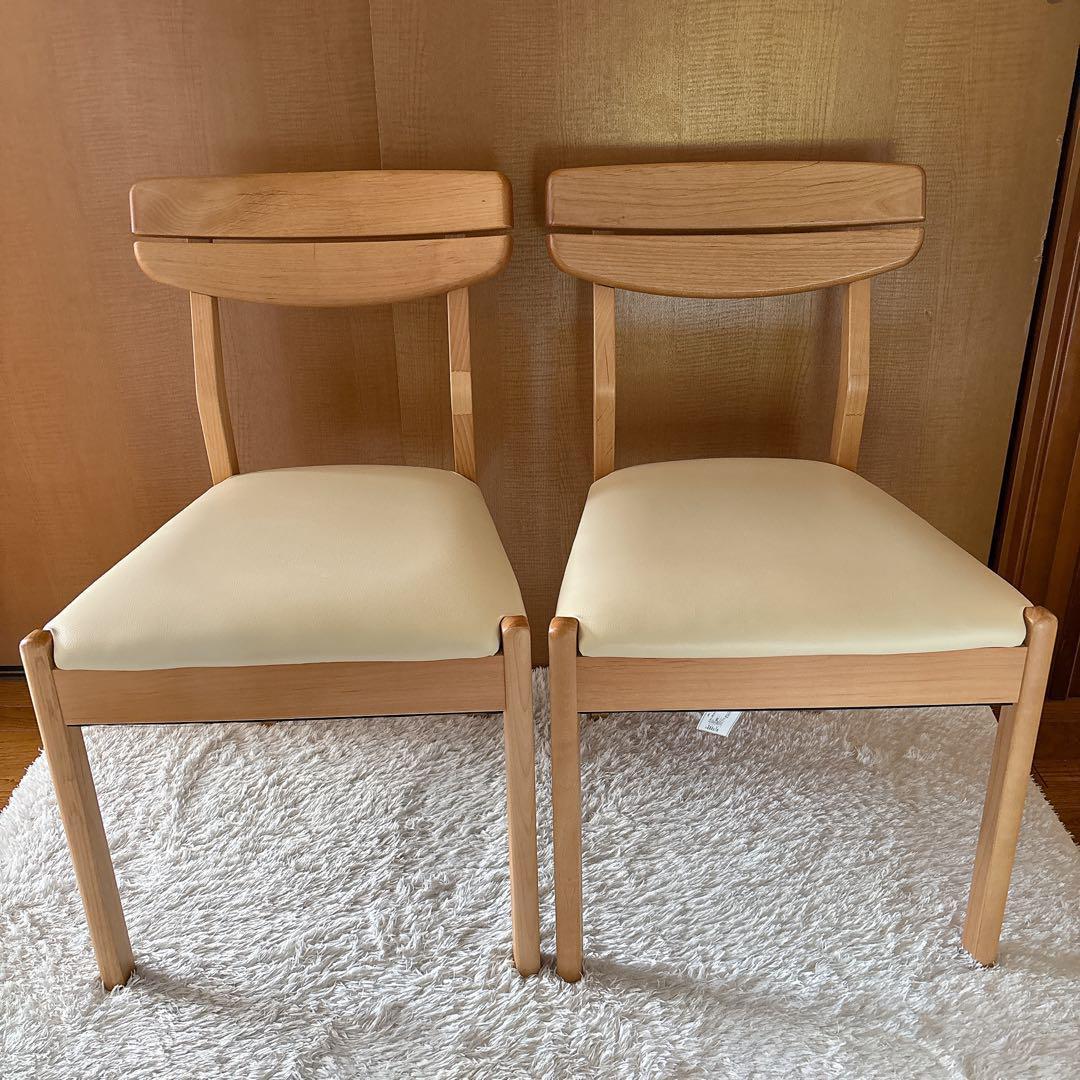 しまりえ 様リクエスト品 2脚セット】ニトリ アルナス ダイニングチェア 天然木