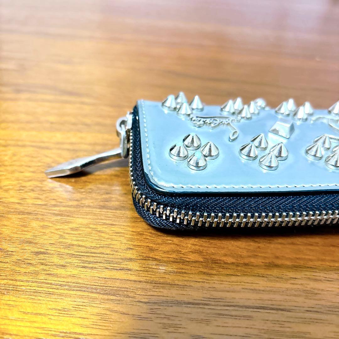 美品✨ルブタン キーケース パネトーネ シルバー グレー ケース