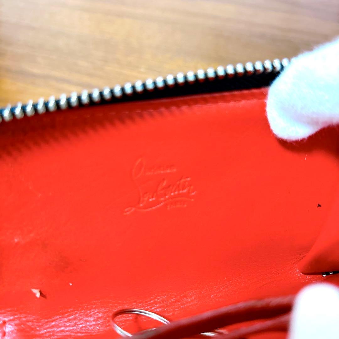 美品✨ルブタン キーケース パネトーネ シルバー グレー ケース