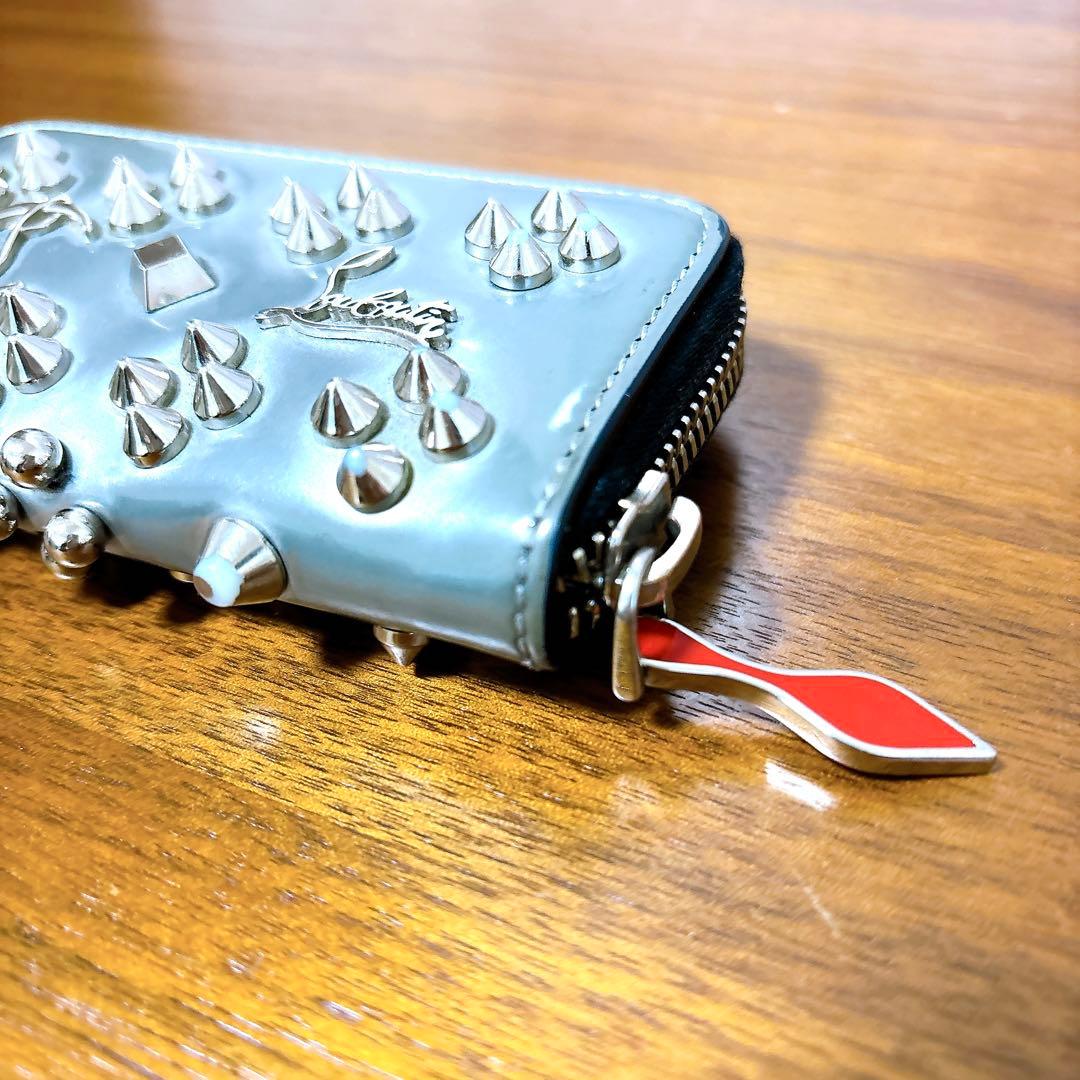 美品✨ルブタン キーケース パネトーネ シルバー グレー ケース