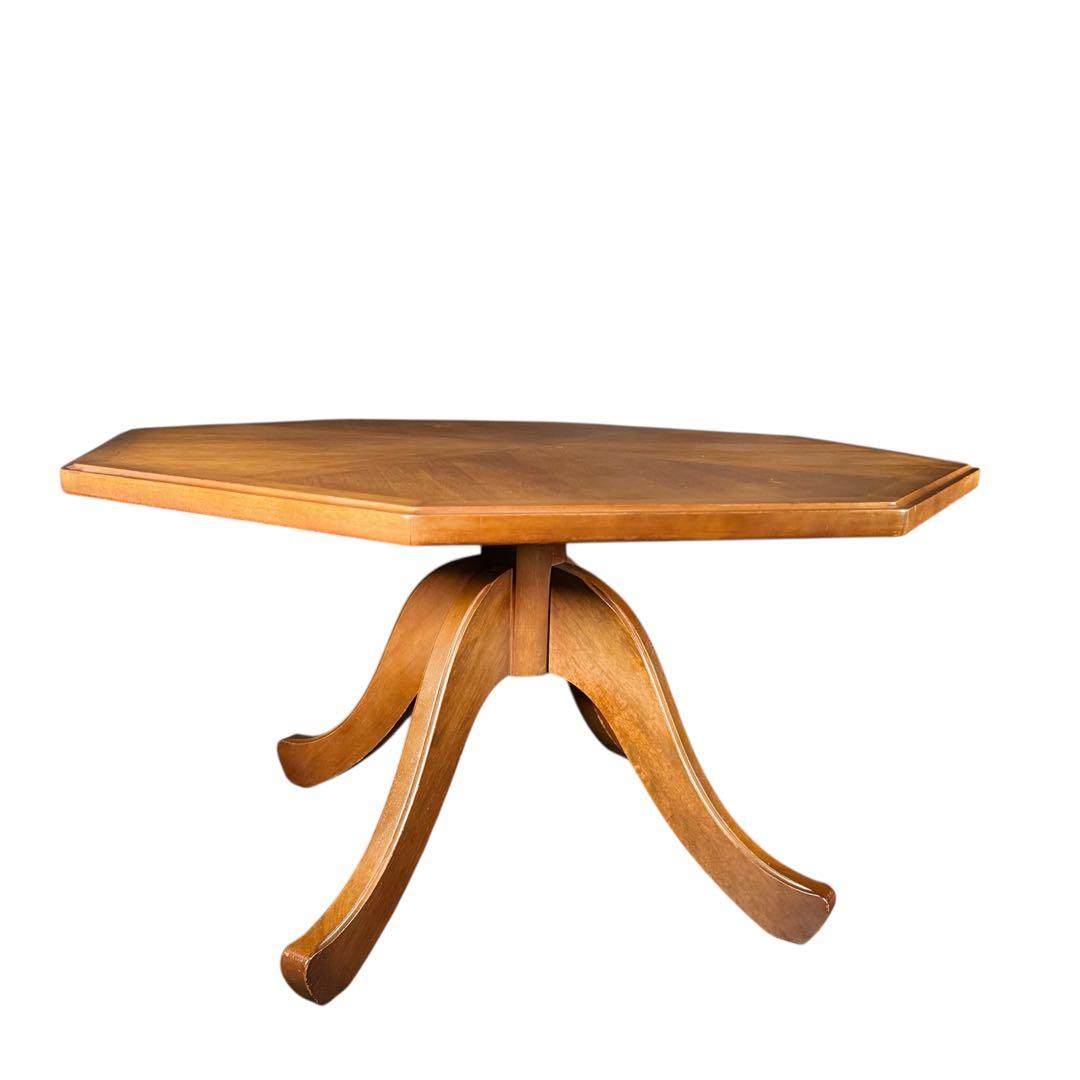 HR762 【天板木目が素敵な】maruni センターテーブル　8角形