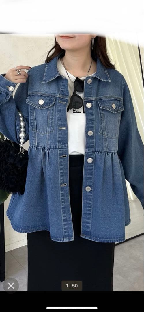 プロズヴェール　デニムぺプラムジャケット