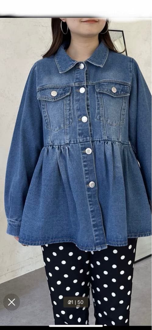 プロズヴェール　デニムぺプラムジャケット