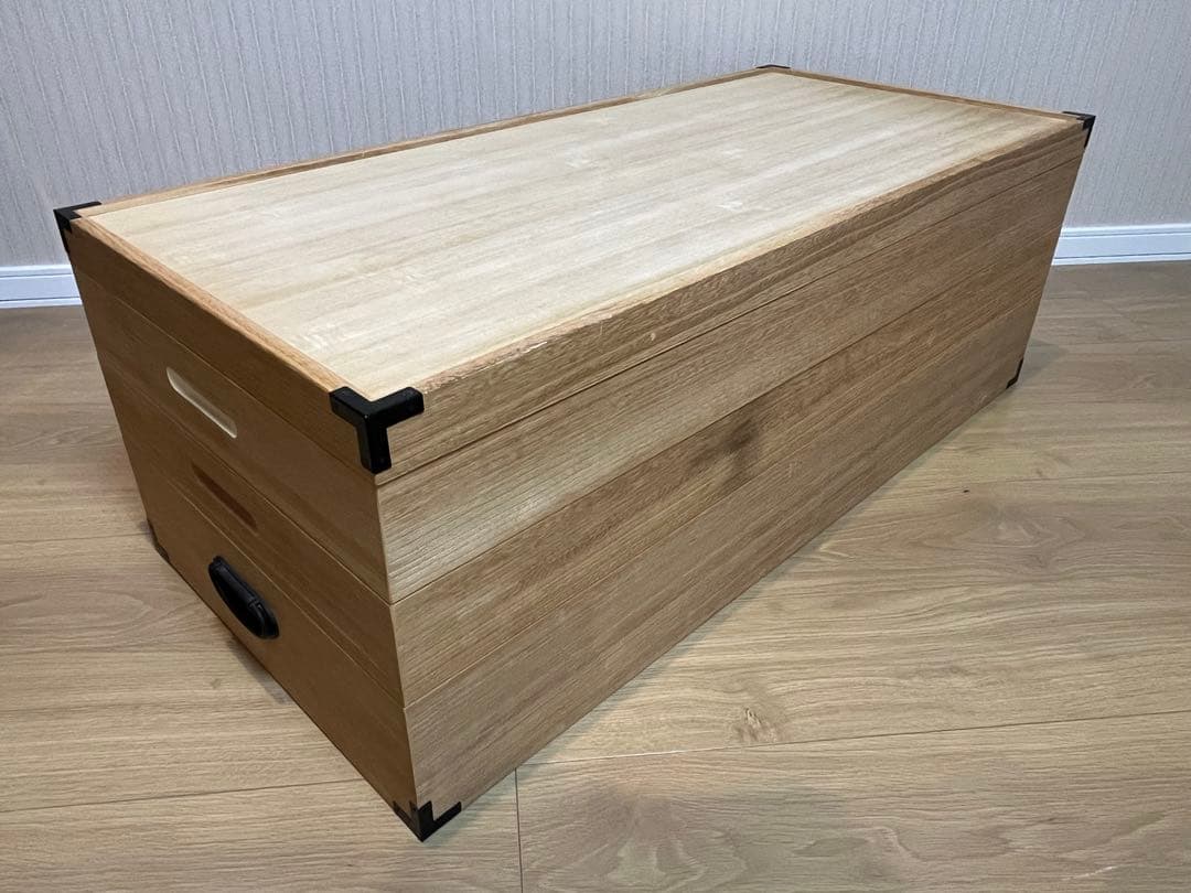 美品★桐の衣装箱　着物・和服・衣装　桐ダンス3段　昭和レトロ