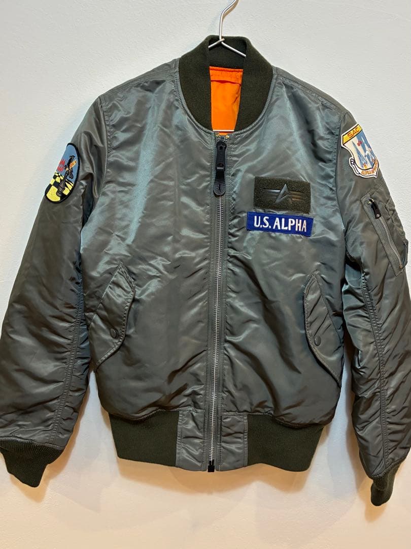 ALPHA フライトジャケット MA-1 グリーン S