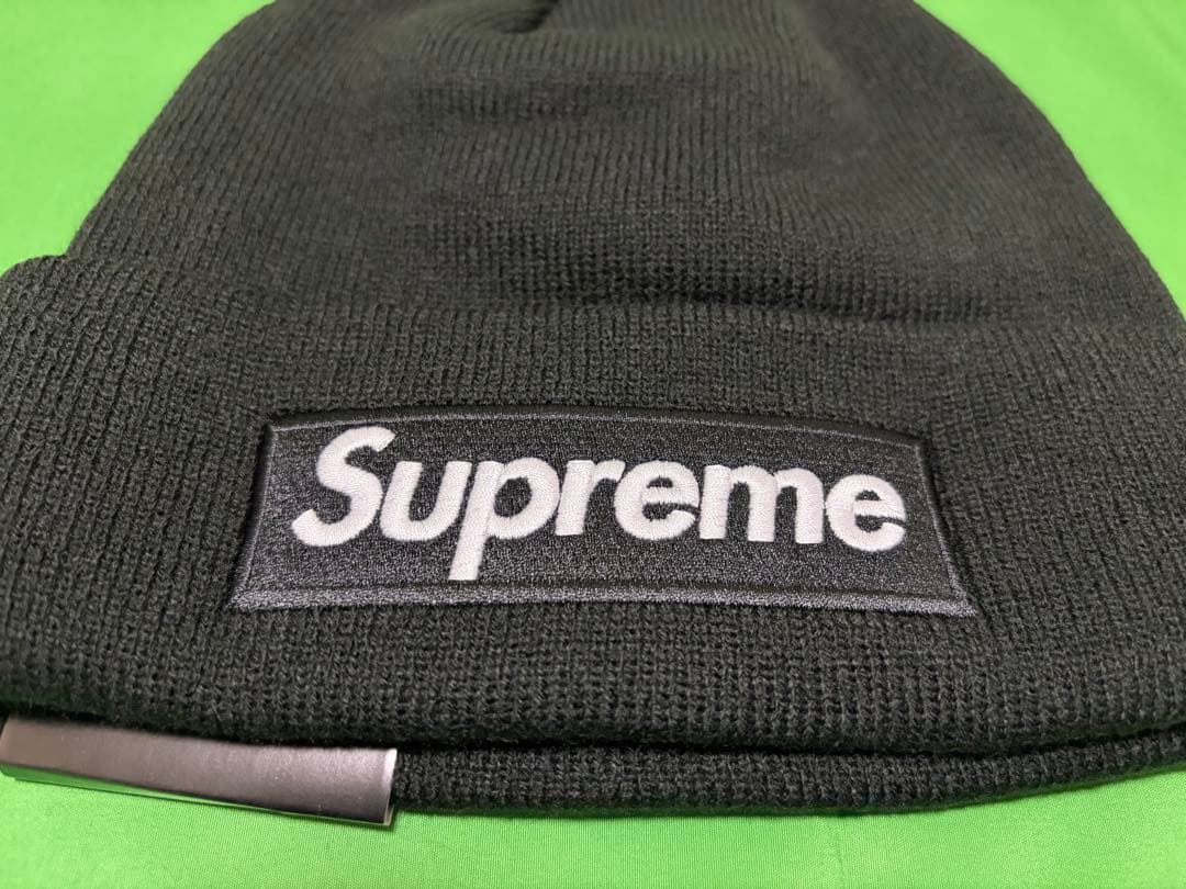 【立花琴未さん着用】シュプリームボックスロゴビーニーニット帽　倍倍FIGHT!