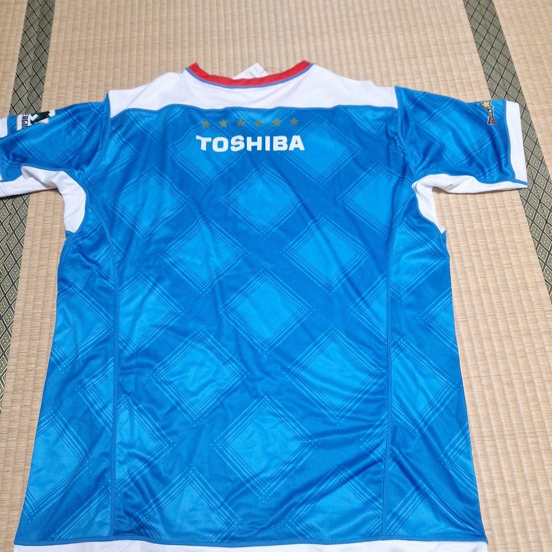 TOSHIBA ラガーシャツ 青