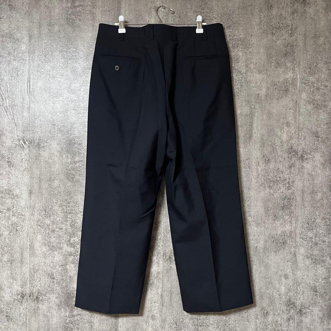 極美品 Burberry バーバリー 通年 ウール ワイドスラックス パンツ