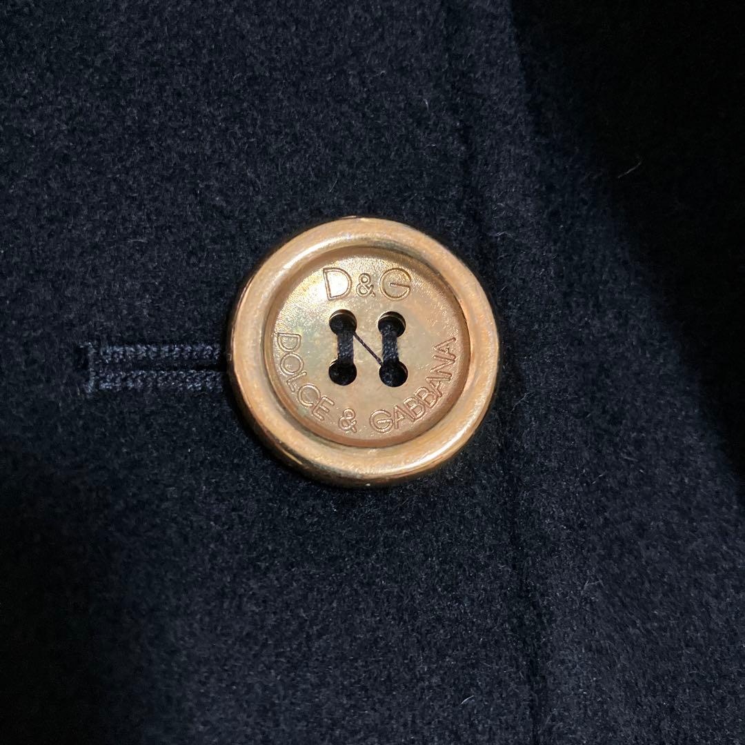 【美品】D&G チェスターコート カシミア ウール ベルト レオパード 38