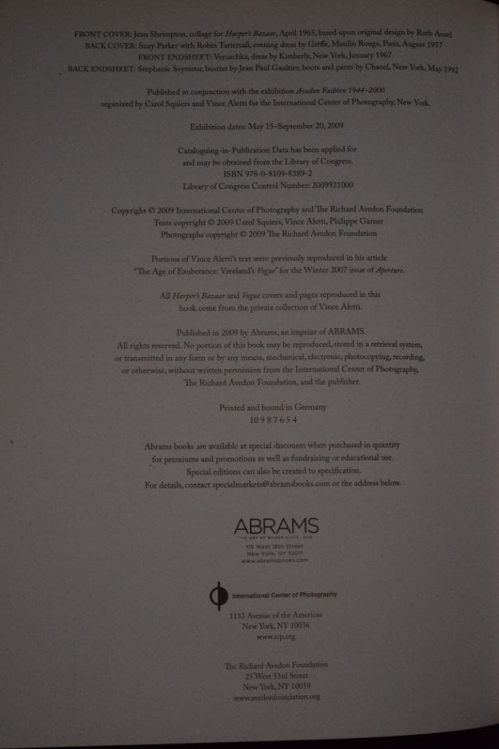 【Avedon Fashion 1944-2000】Richard Avedon