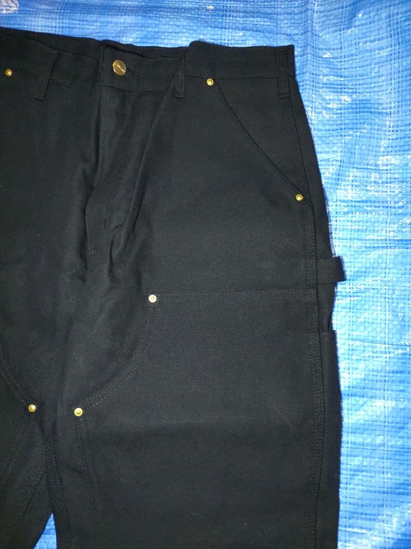 Carhartt ダブルニー w34×L32 USA製 ブラック ペインター